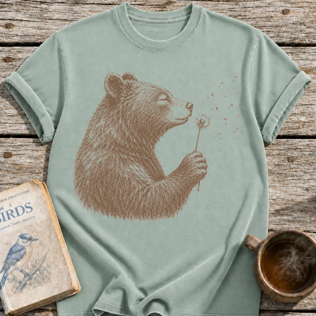 Bear Blowing Dandelion T-Shirt