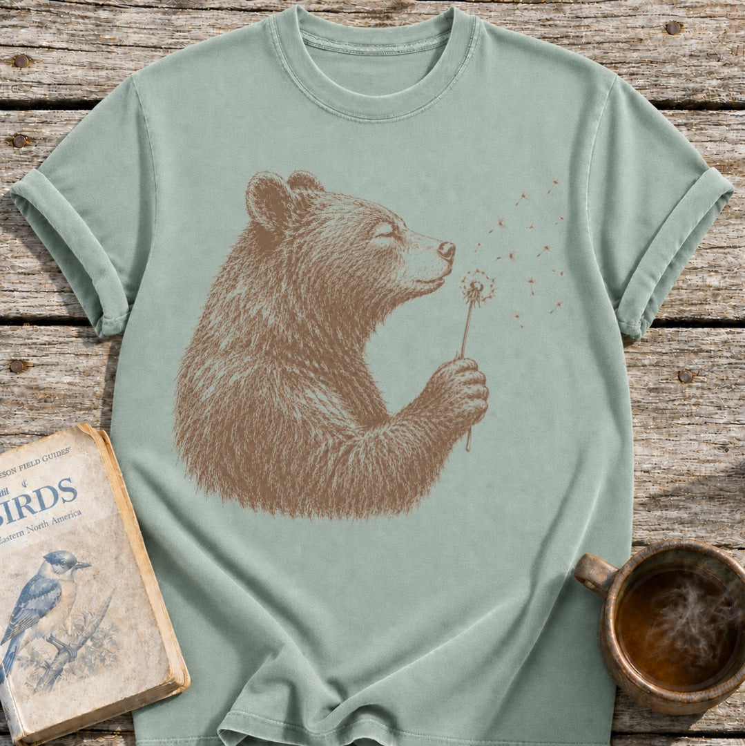 Bear Blowing Dandelion T-Shirt