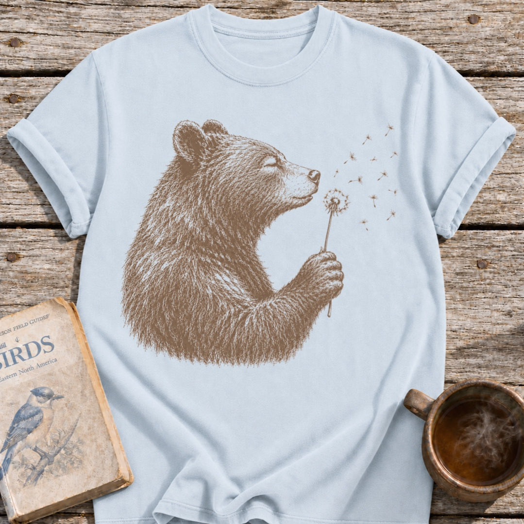 Bear Blowing Dandelion T-Shirt