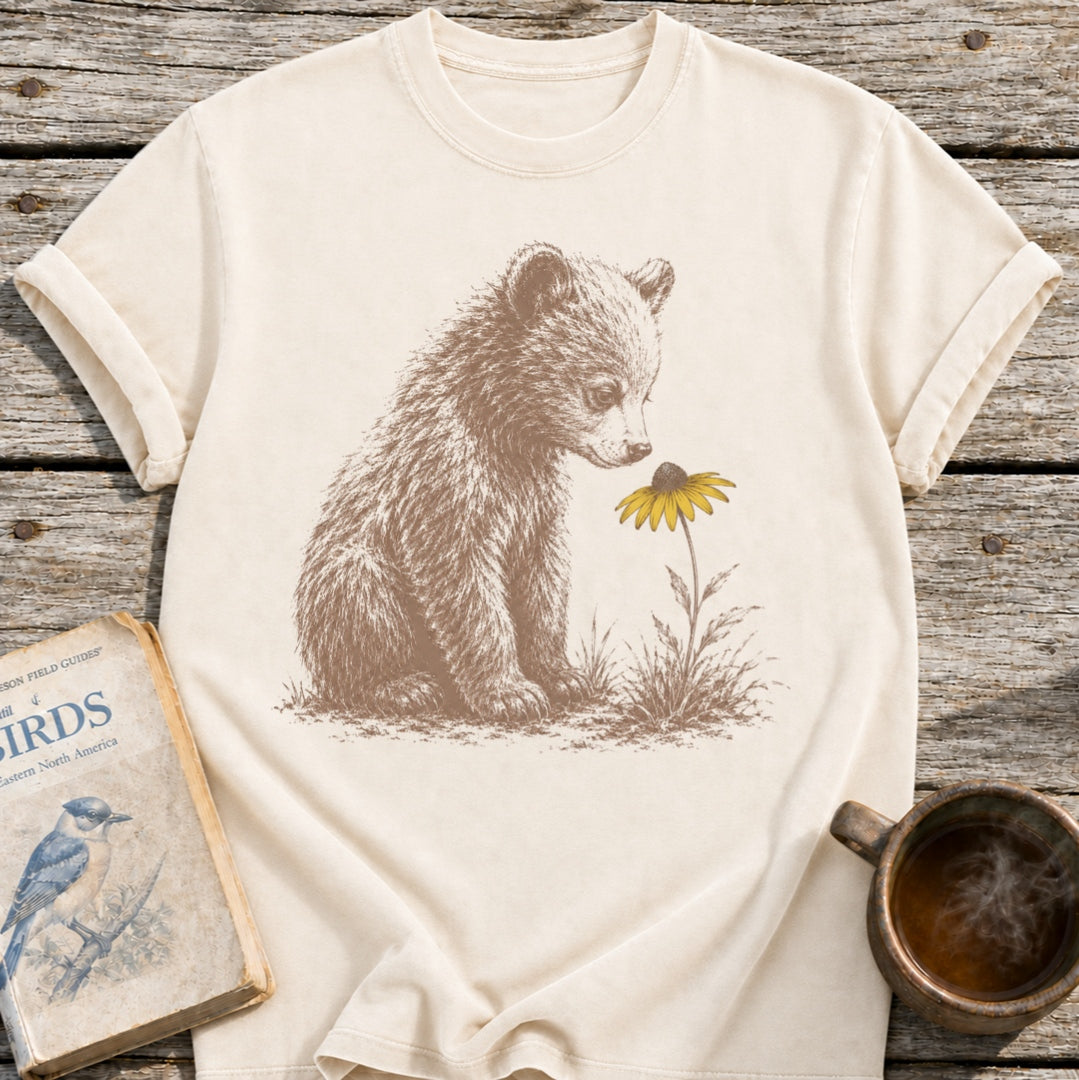 Bear Cub Flower T-Shirt