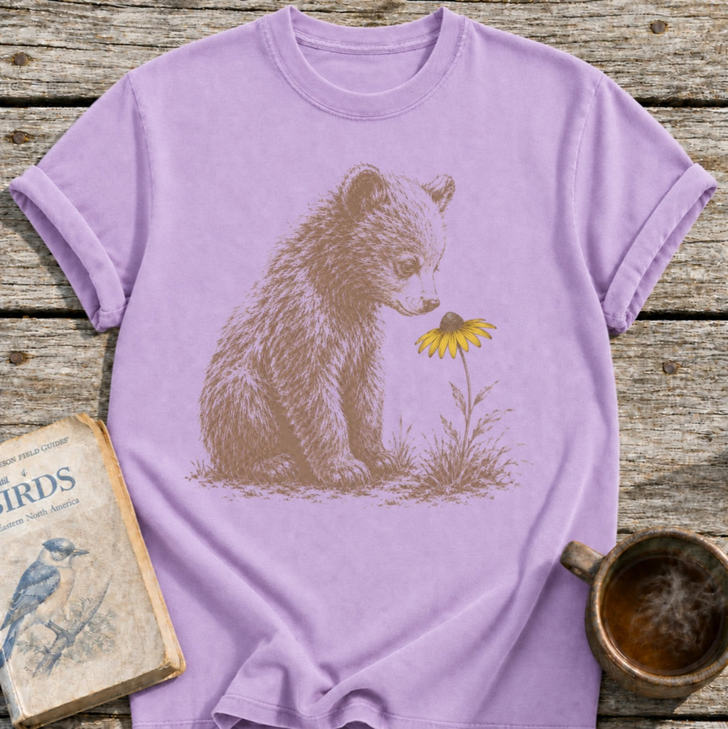 Bear Cub Flower T-Shirt