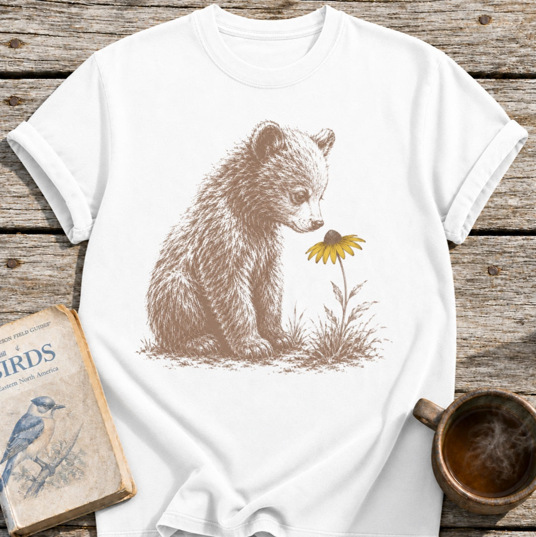 Bear Cub Flower T-Shirt