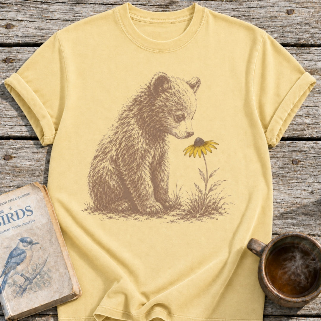 Bear Cub Flower T-Shirt