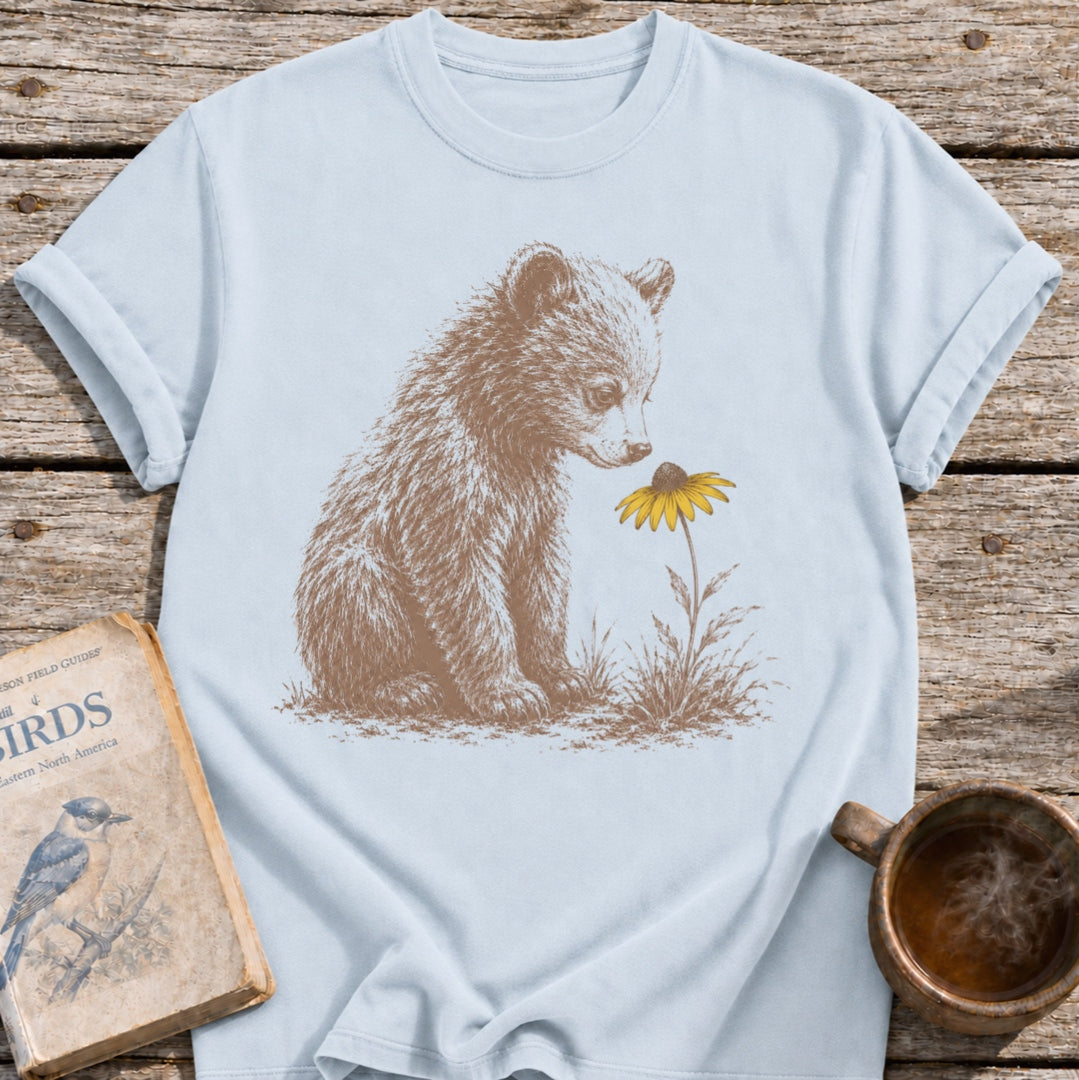 Bear Cub Flower T-Shirt