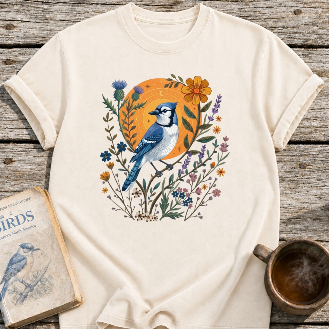Blue Jay Floral Sun T-Shirt