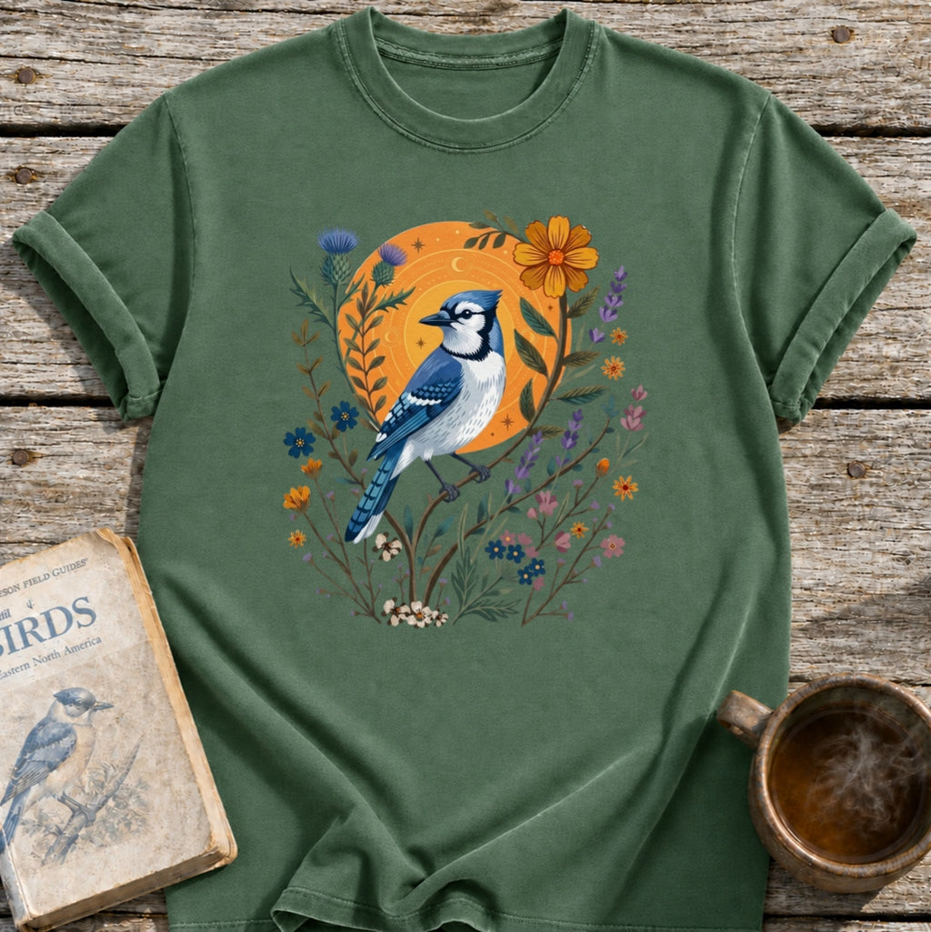 Blue Jay Floral Sun T-Shirt