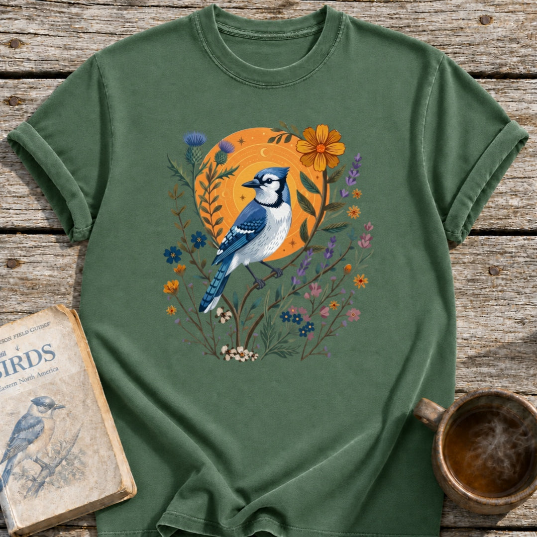 Blue Jay Floral Sun T-Shirt