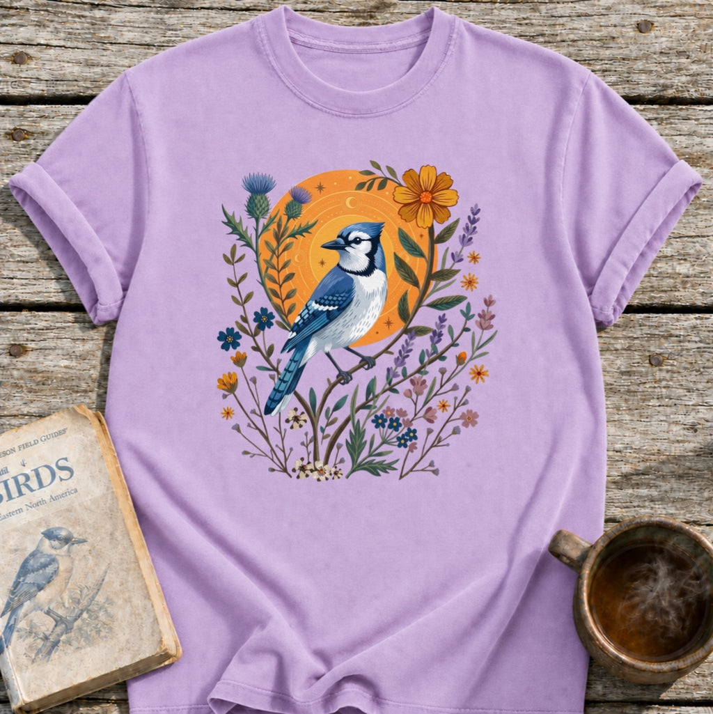Blue Jay Floral Sun T-Shirt