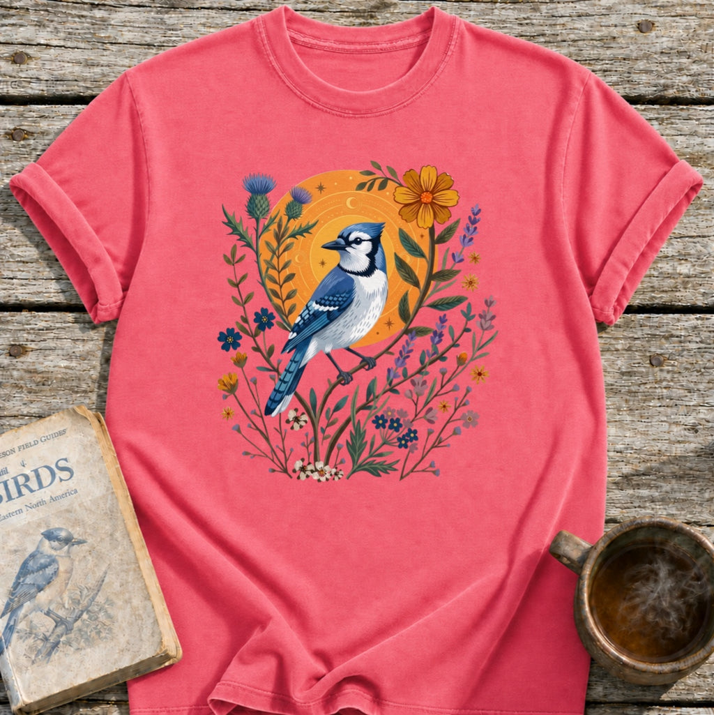 Blue Jay Floral Sun T-Shirt