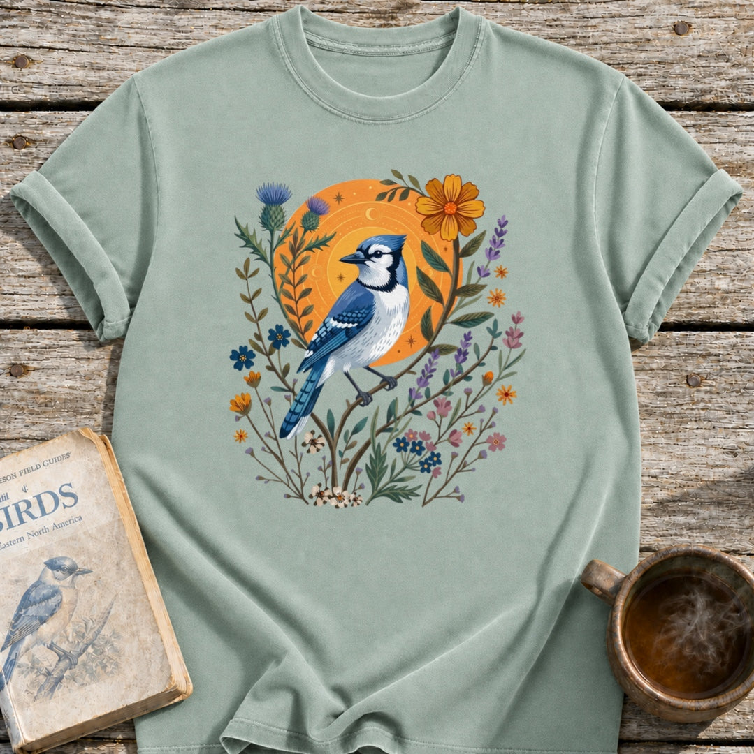 Blue Jay Floral Sun T-Shirt