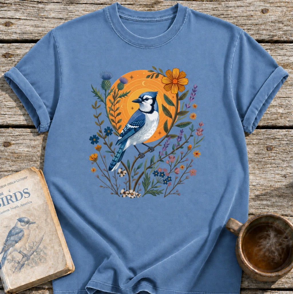 Blue Jay Floral Sun T-Shirt