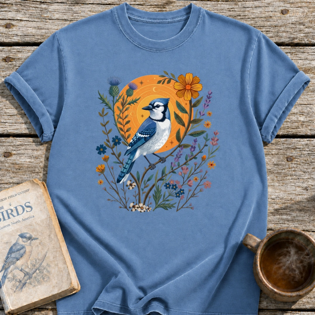 Blue Jay Floral Sun T-Shirt