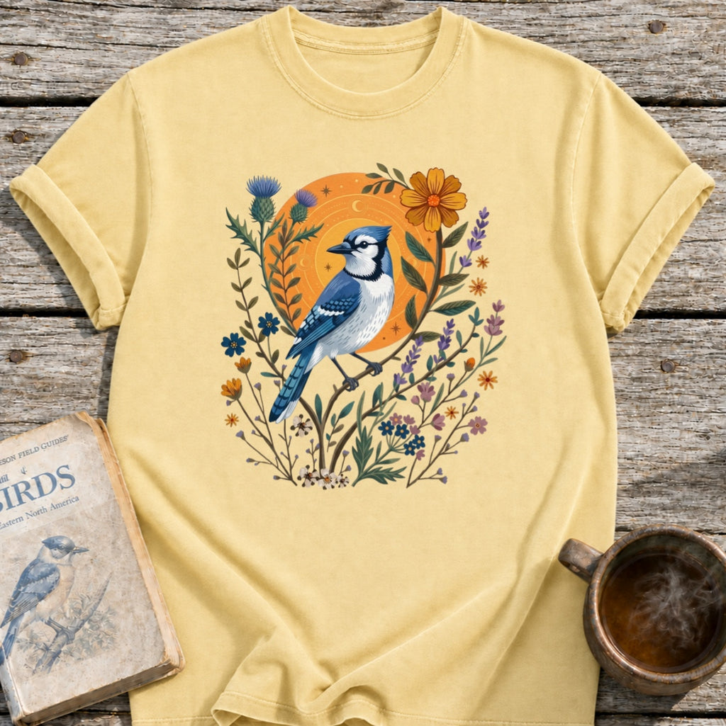 Blue Jay Floral Sun T-Shirt