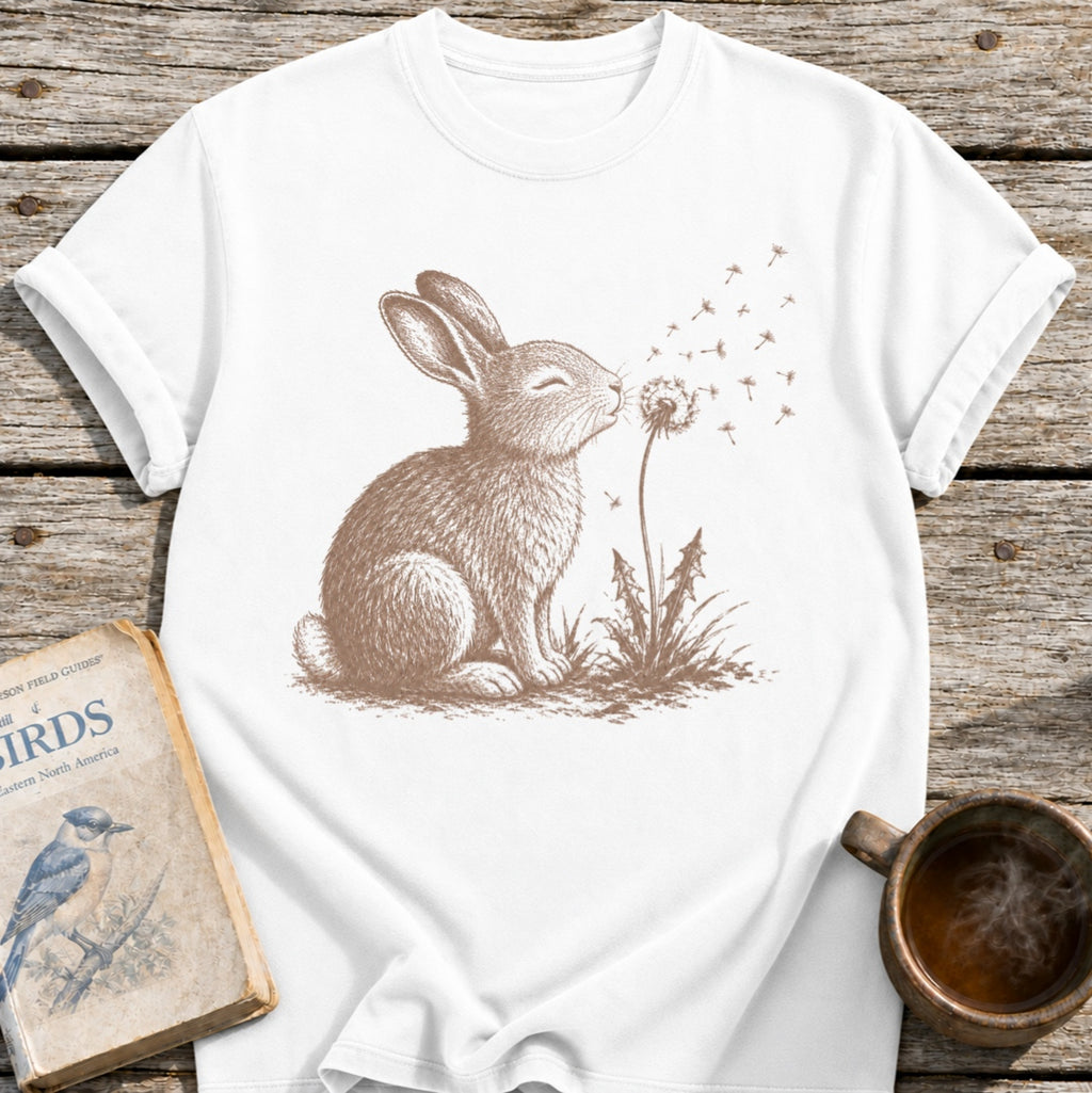 Bunny Blowing Dandelion T-Shirt