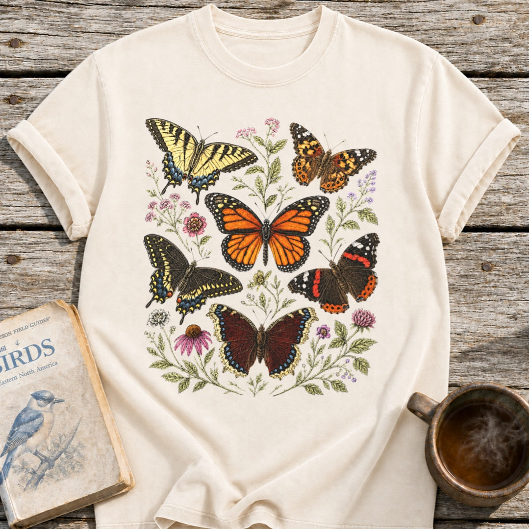 Butterflies Floral T-Shirt