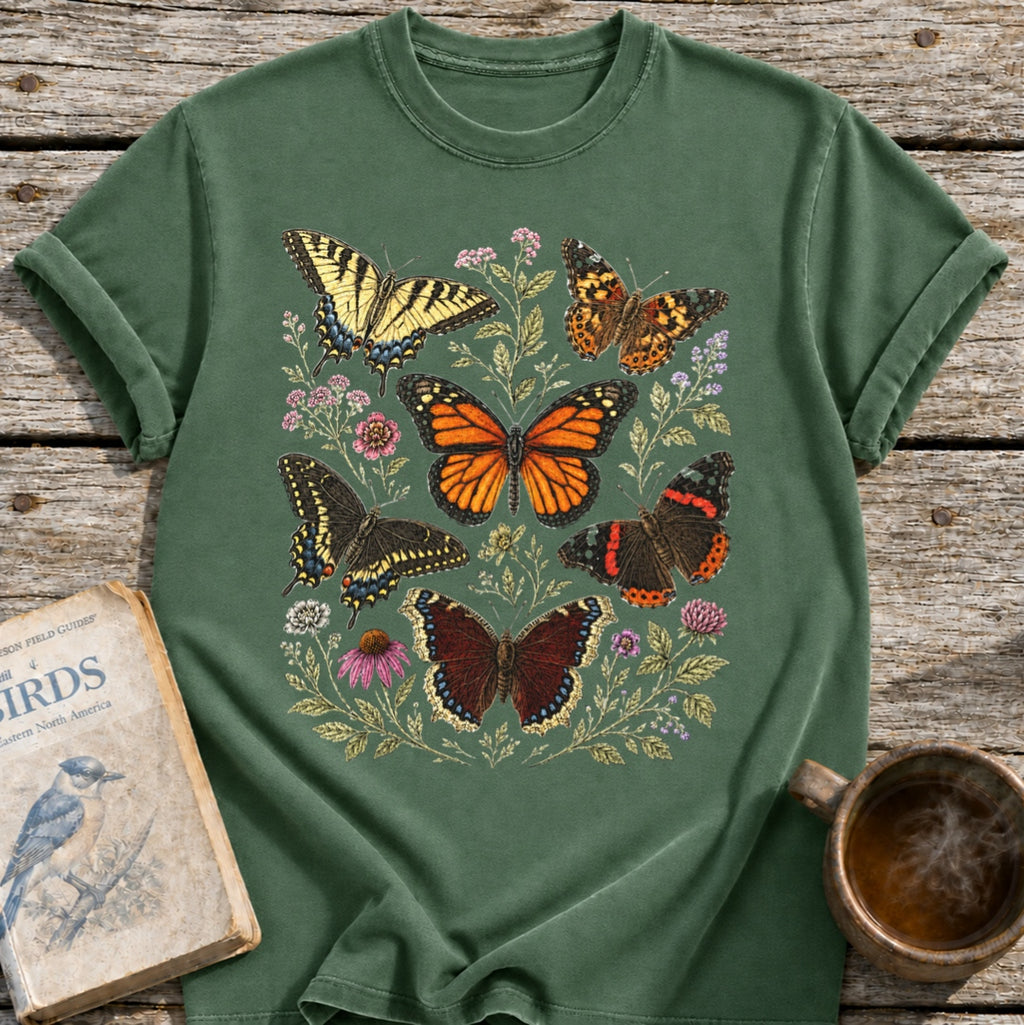 Butterflies Floral T-Shirt