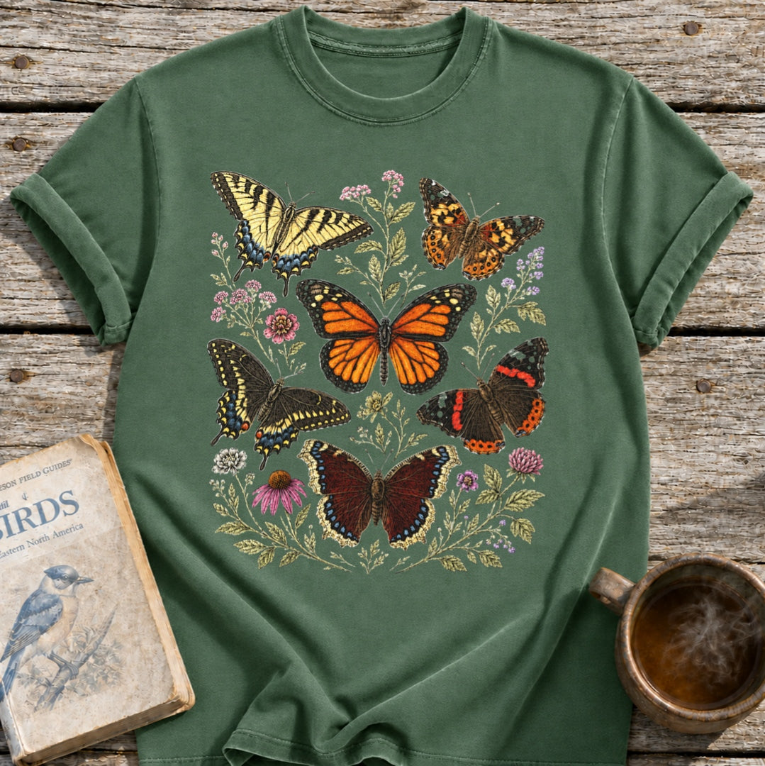 Butterflies Floral T-Shirt