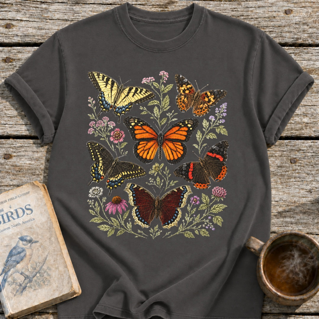 Butterflies Floral T-Shirt