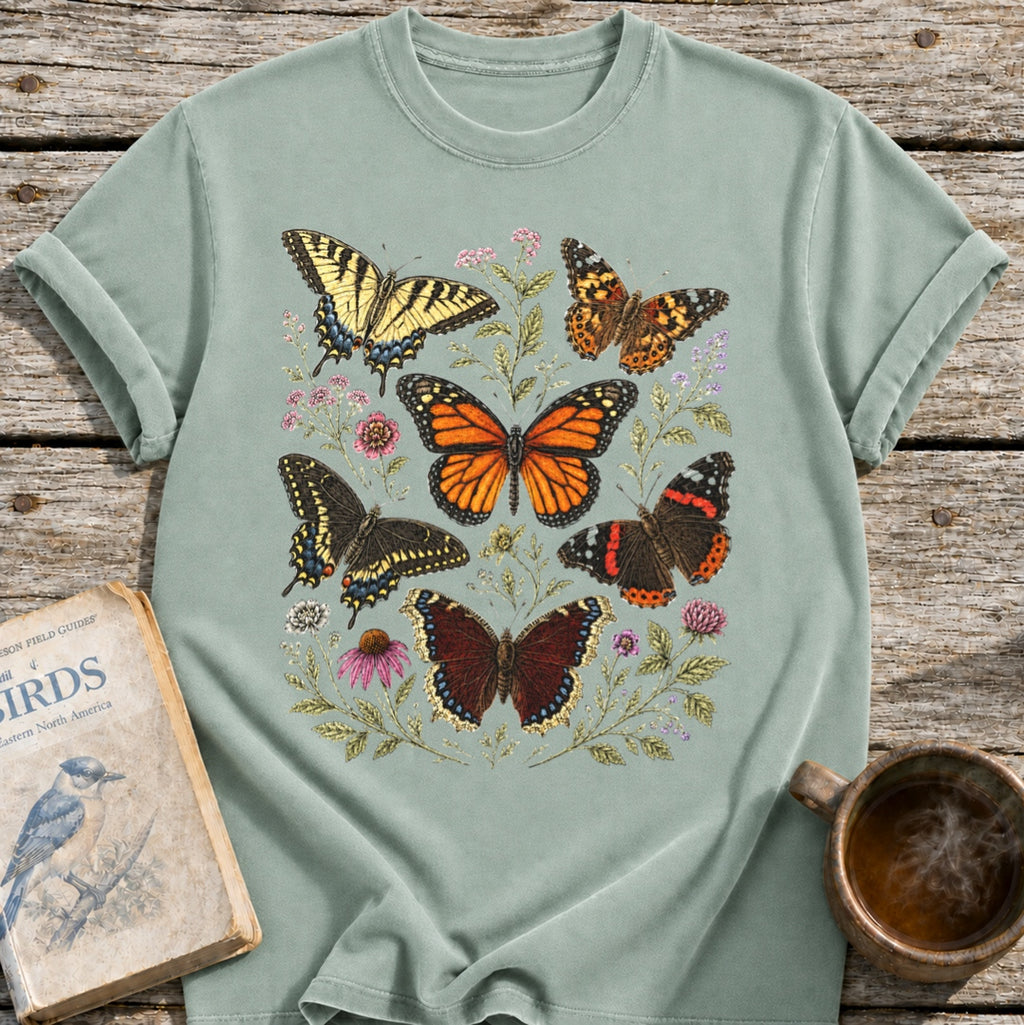 Butterflies Floral T-Shirt