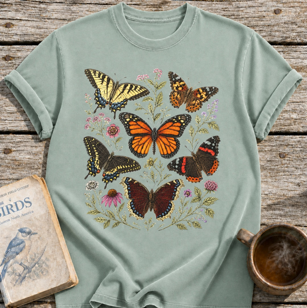 Butterflies Floral T-Shirt
