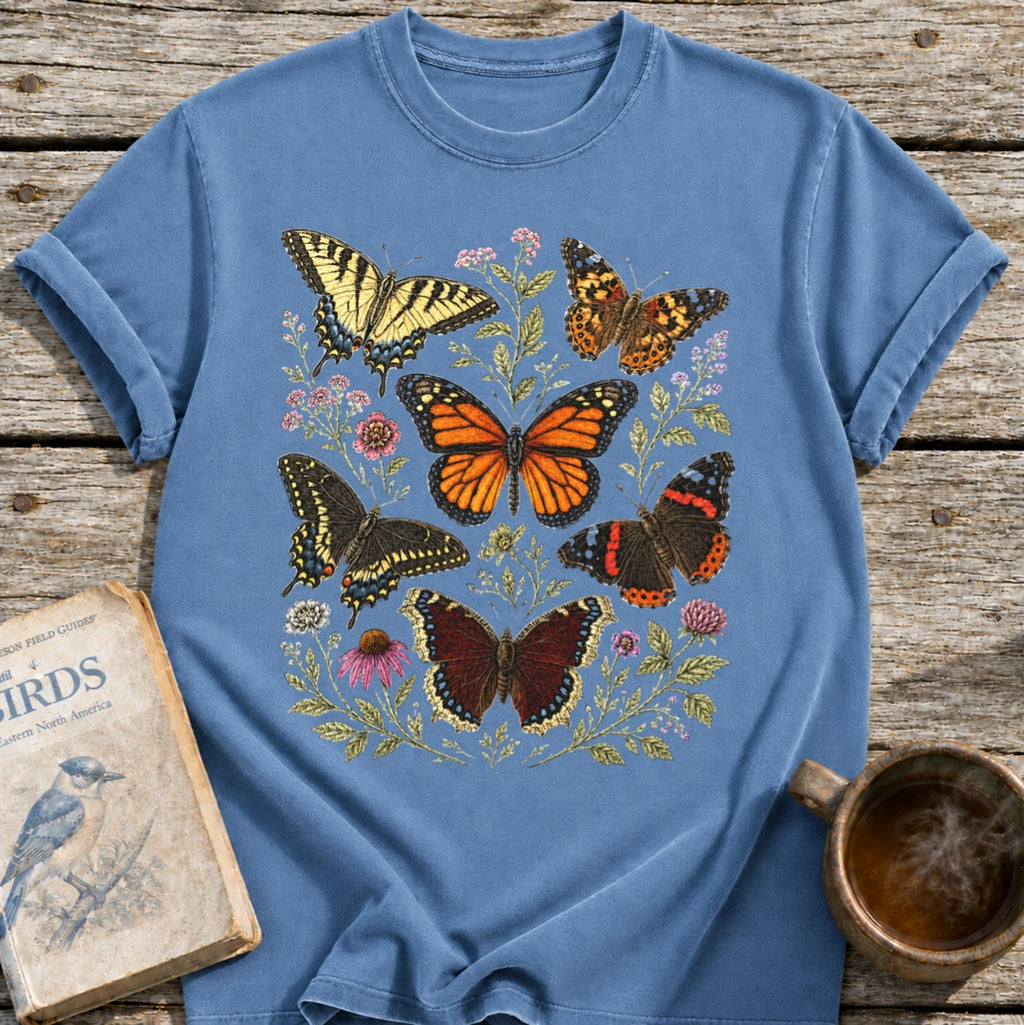 Butterflies Floral T-Shirt