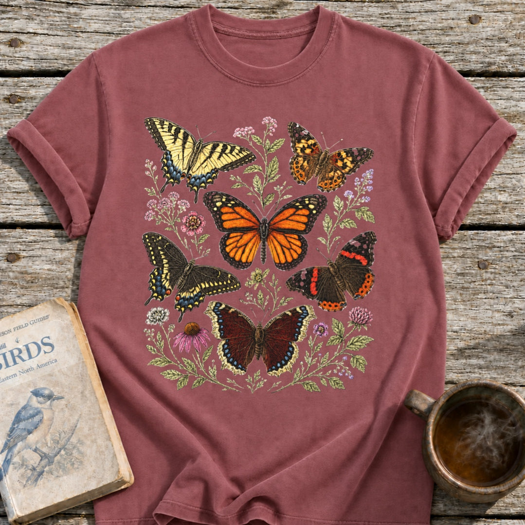 Butterflies Floral T-Shirt
