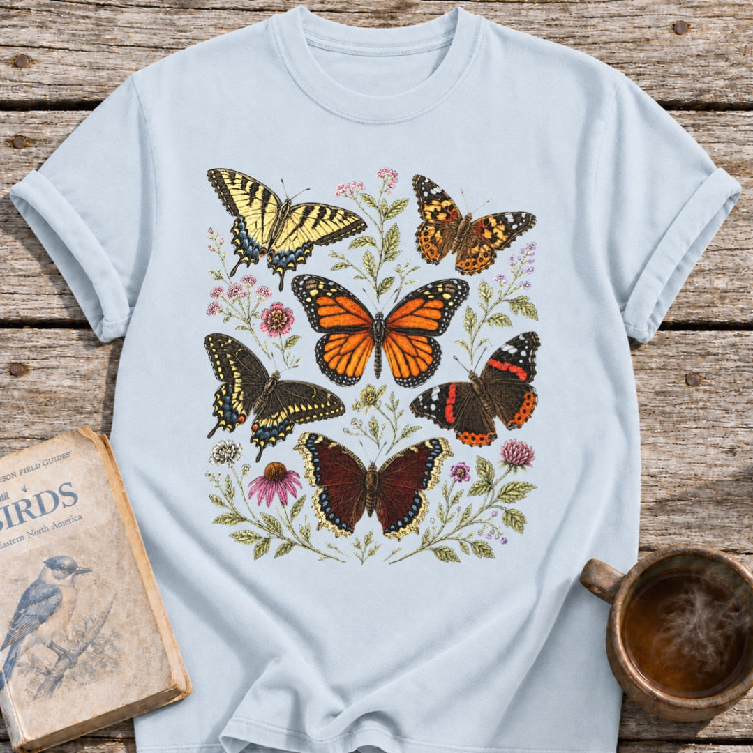 Butterflies Floral T-Shirt