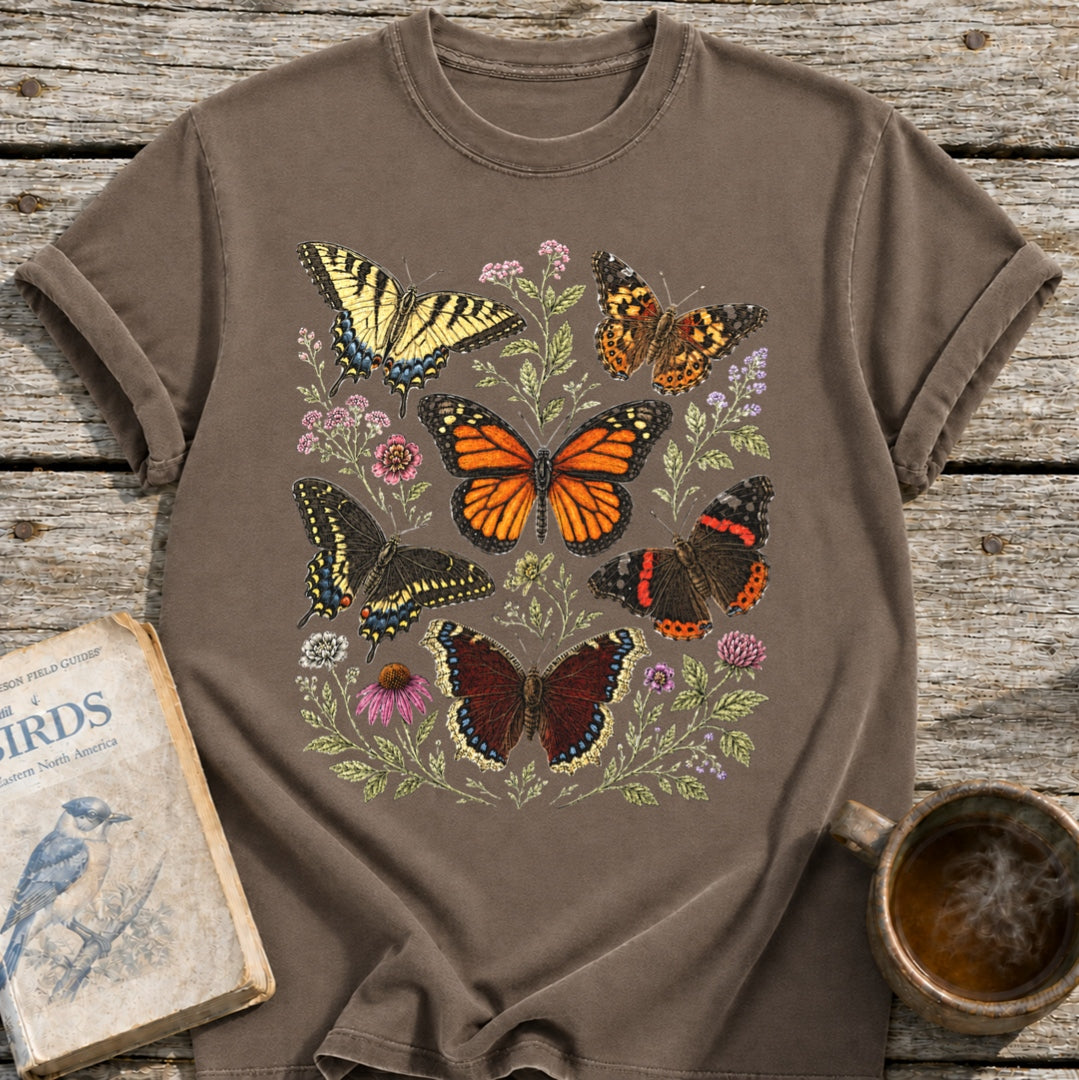 Butterflies Floral T-Shirt