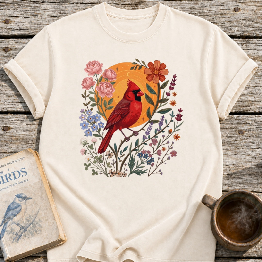 Cardinal Floral Sun T-Shirt