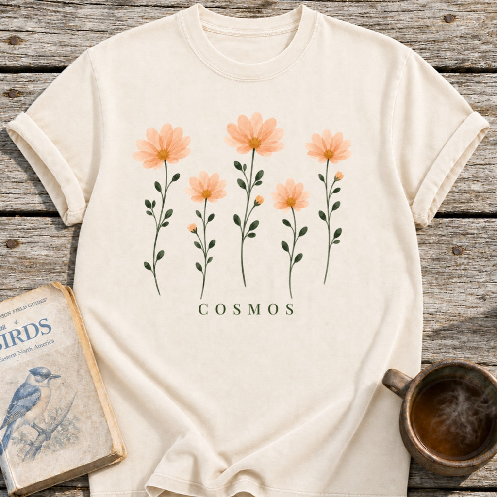 Cosmos Pressed Flowers T-Shirt