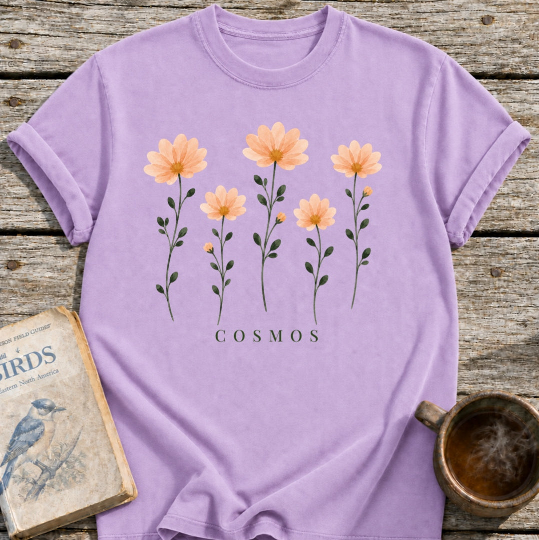 Cosmos Pressed Flowers T-Shirt
