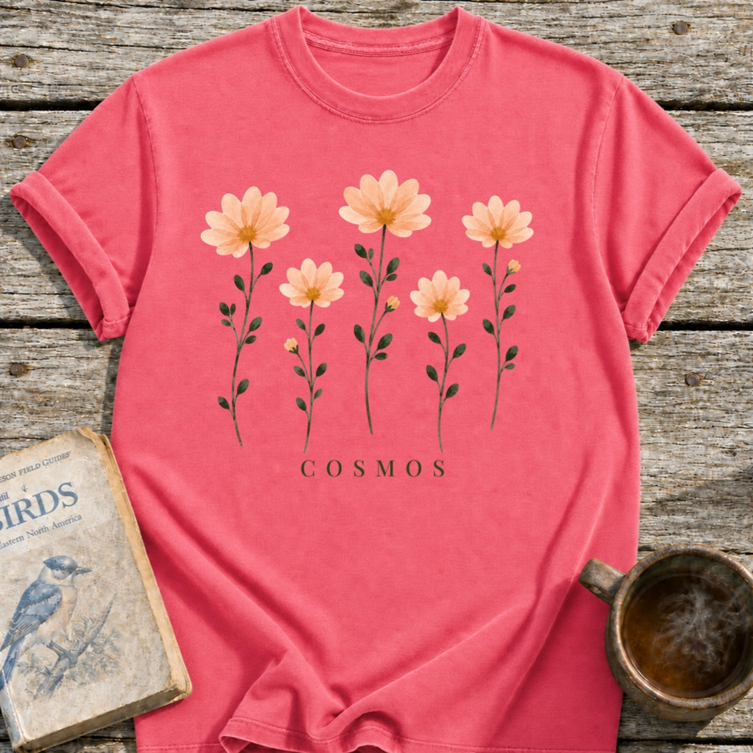 Cosmos Pressed Flowers T-Shirt