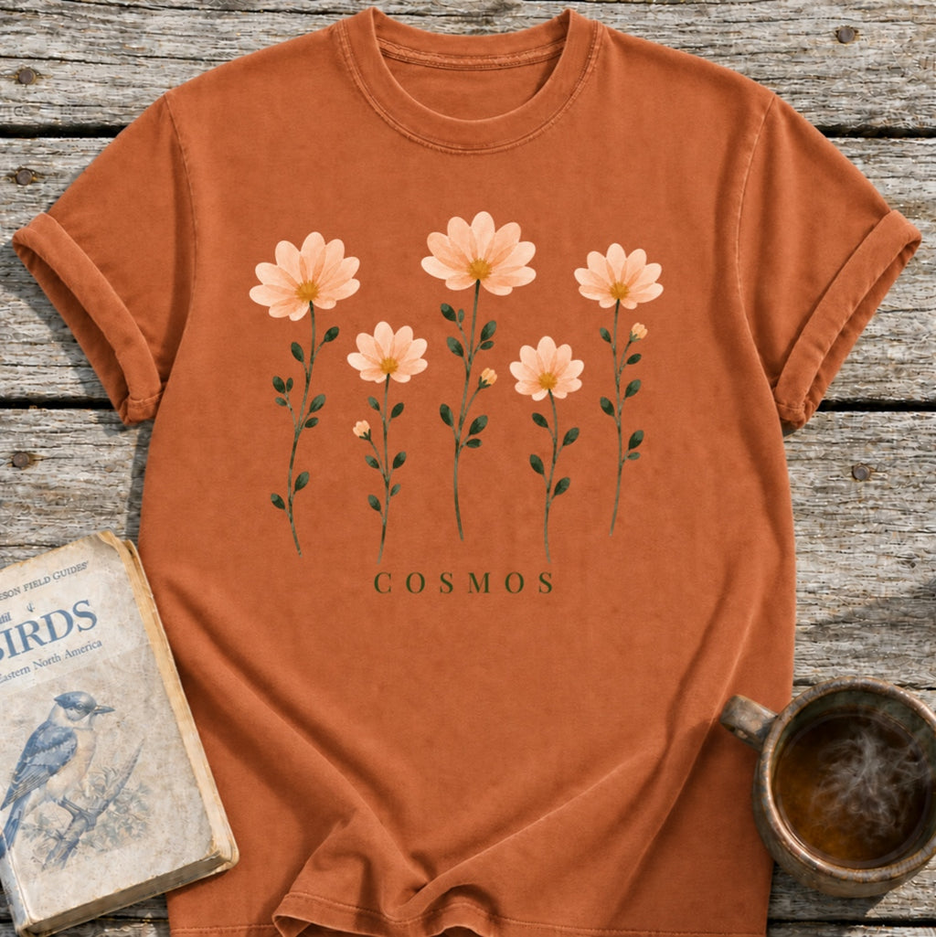 Cosmos Pressed Flowers T-Shirt
