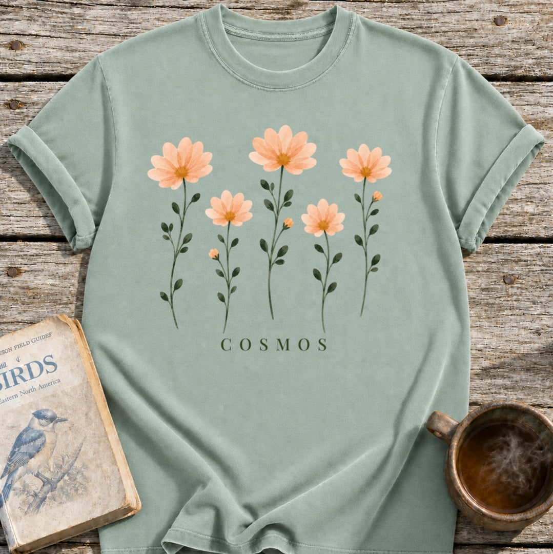 Cosmos Pressed Flowers T-Shirt