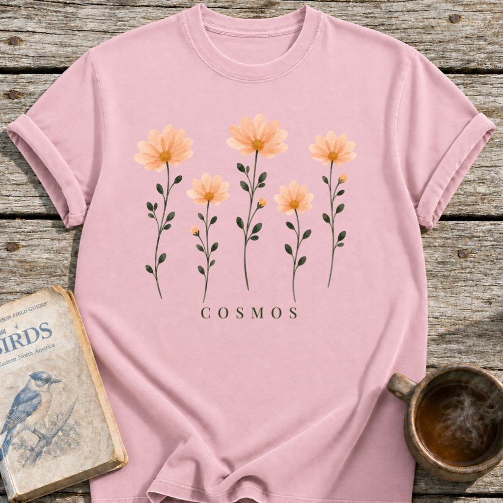 Cosmos Pressed Flowers T-Shirt