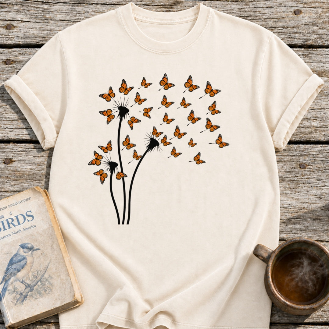 Dandelion Monarch Butterflies T-Shirt