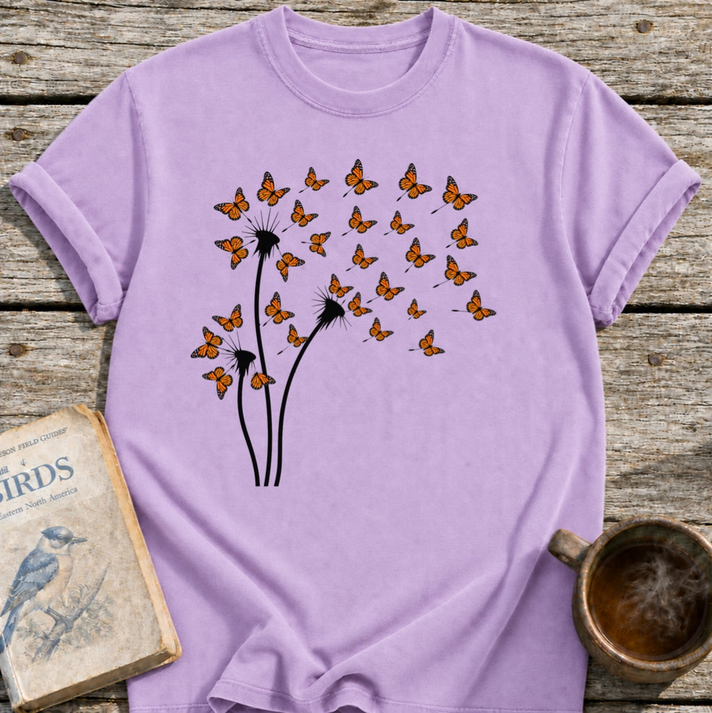Dandelion Monarch Butterflies T-Shirt