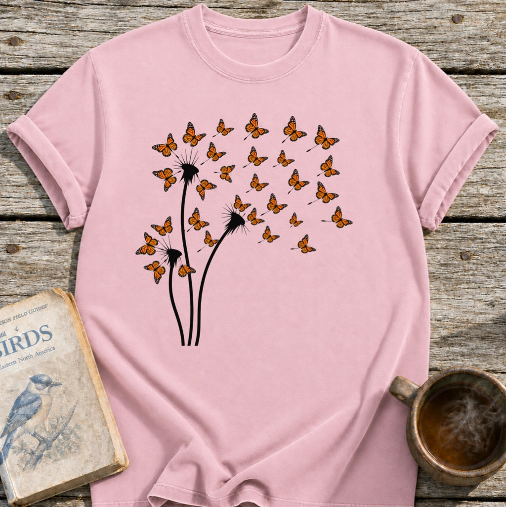 Dandelion Monarch Butterflies T-Shirt