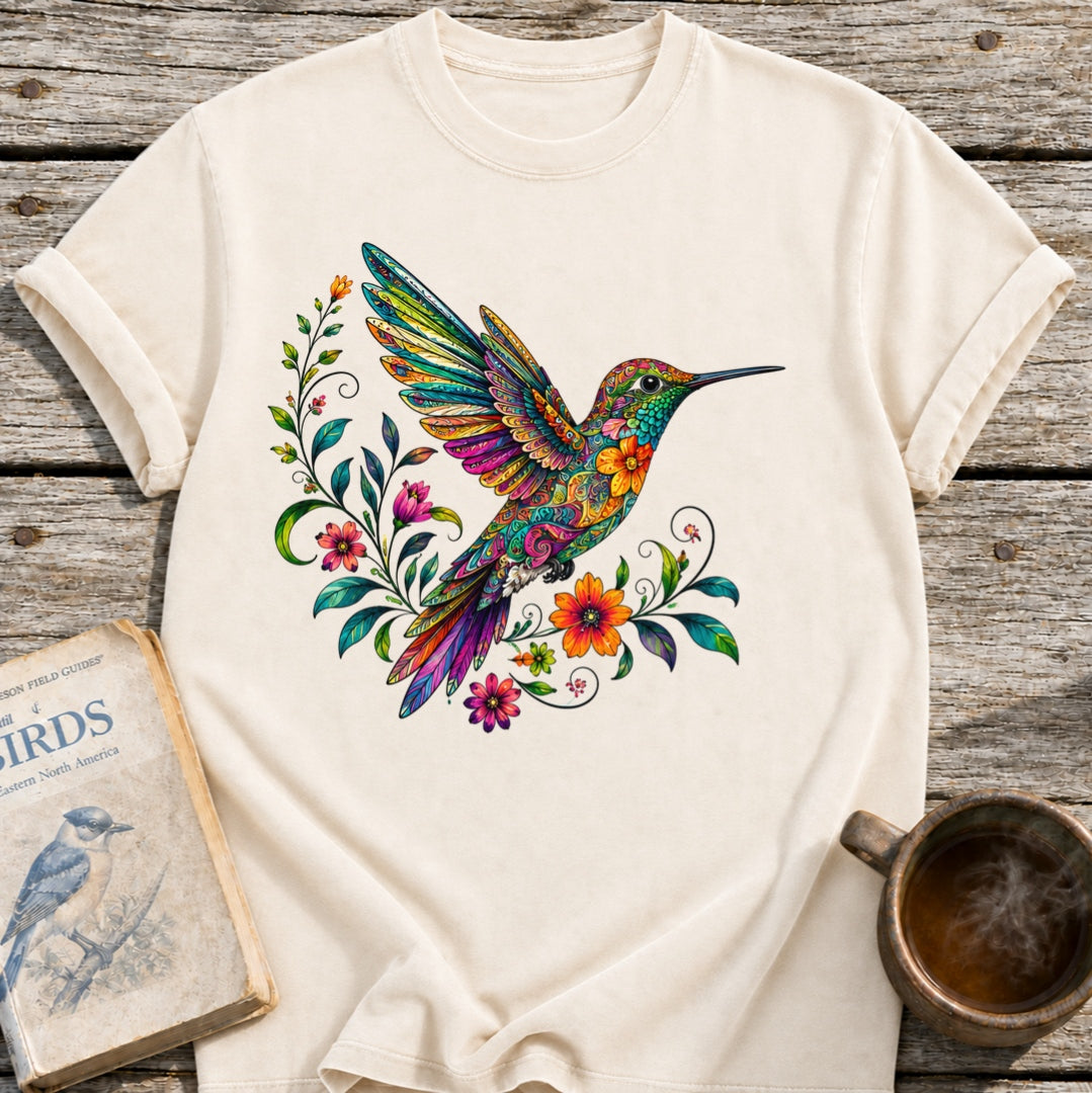 Floral Hummingbird T-Shirt