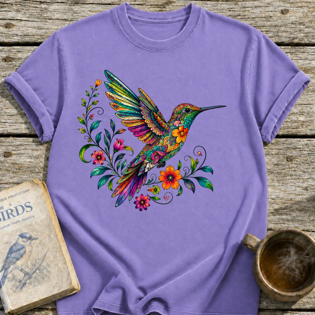 Floral Hummingbird T-Shirt