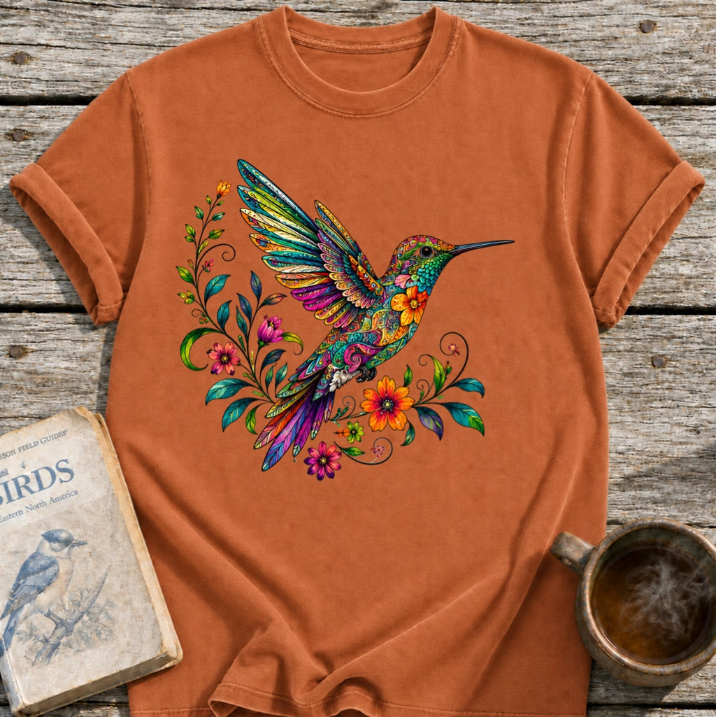 Floral Hummingbird T-Shirt