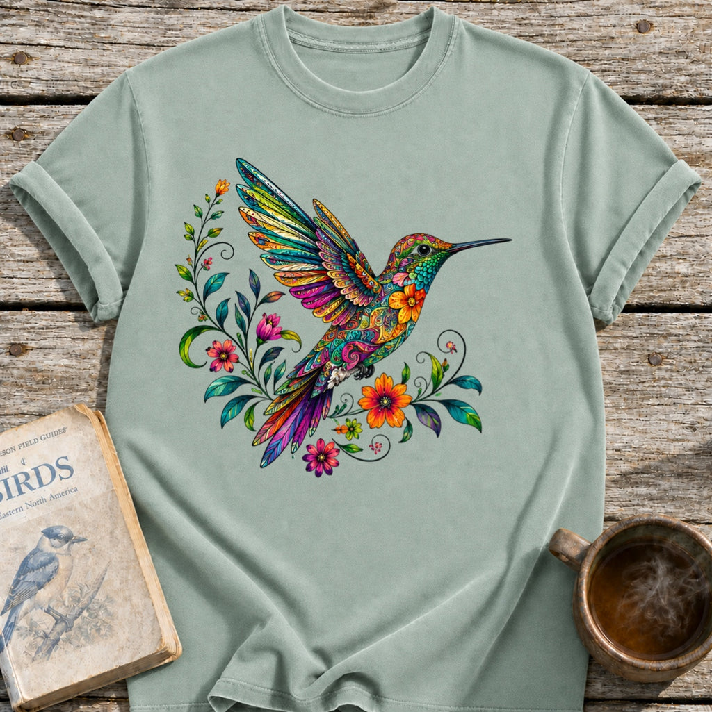 Floral Hummingbird T-Shirt