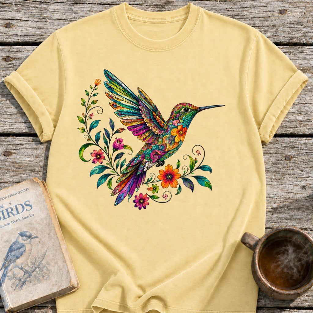 Floral Hummingbird T-Shirt