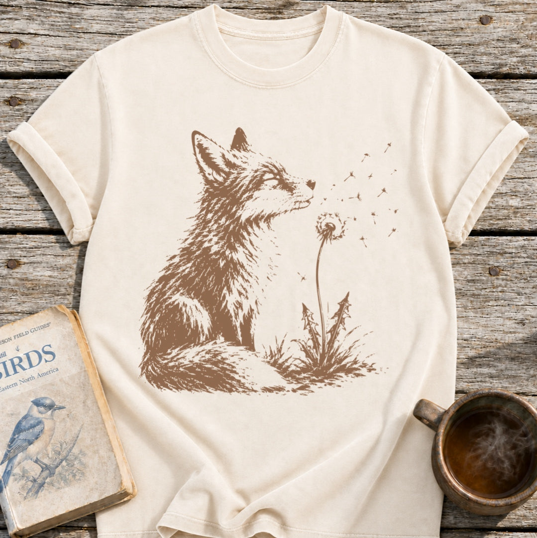 Fox Blowing Dandelion T-Shirt
