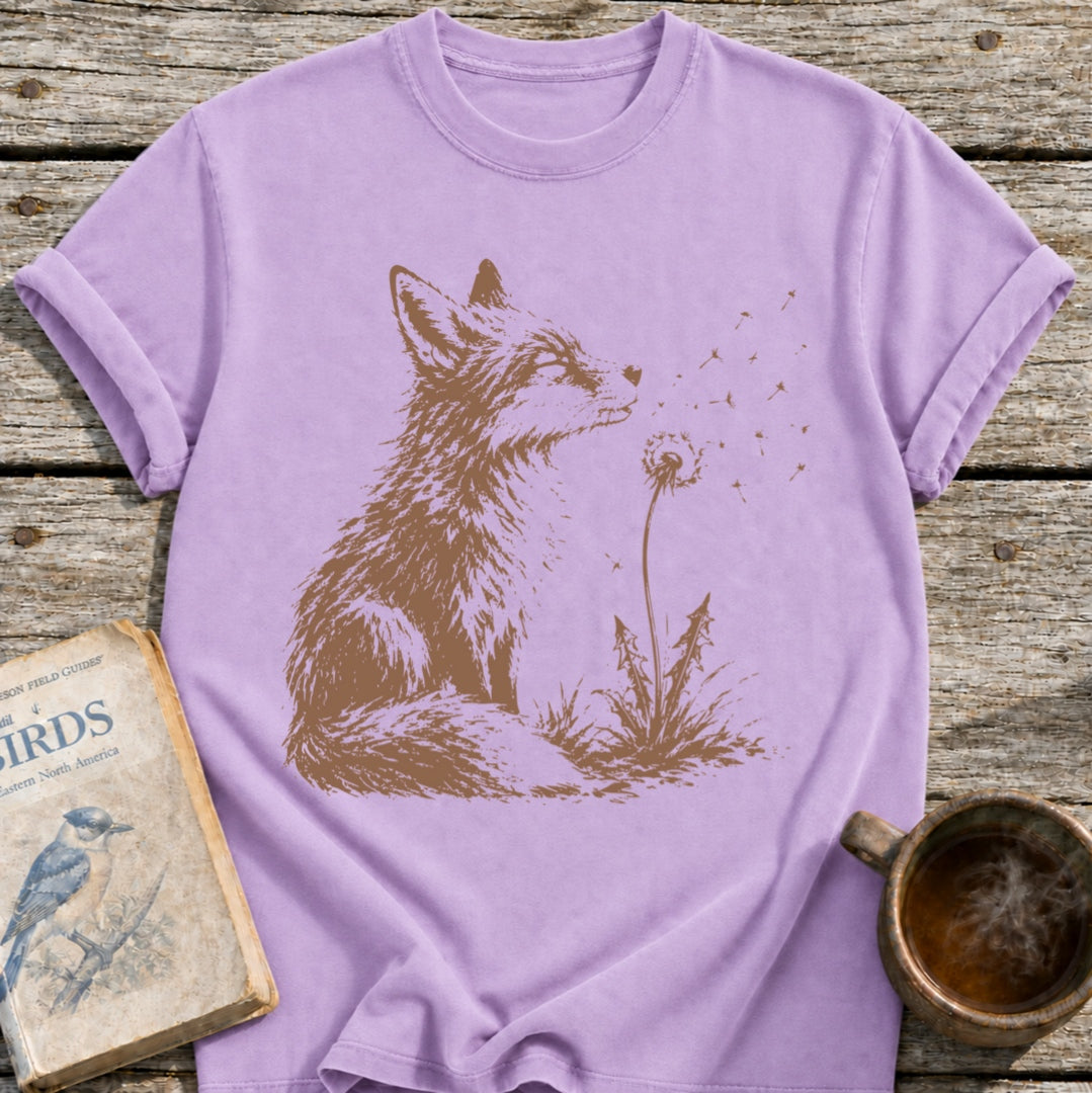Fox Blowing Dandelion T-Shirt