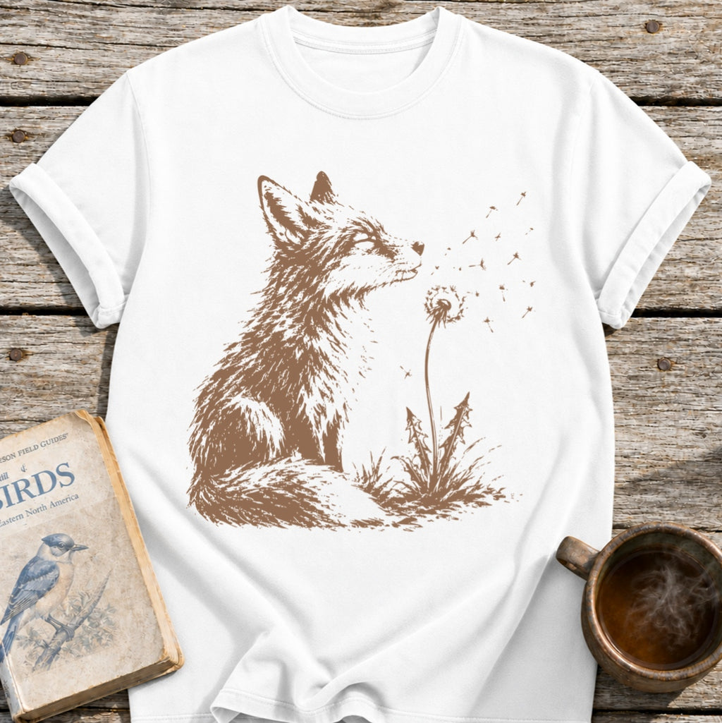 Fox Blowing Dandelion T-Shirt