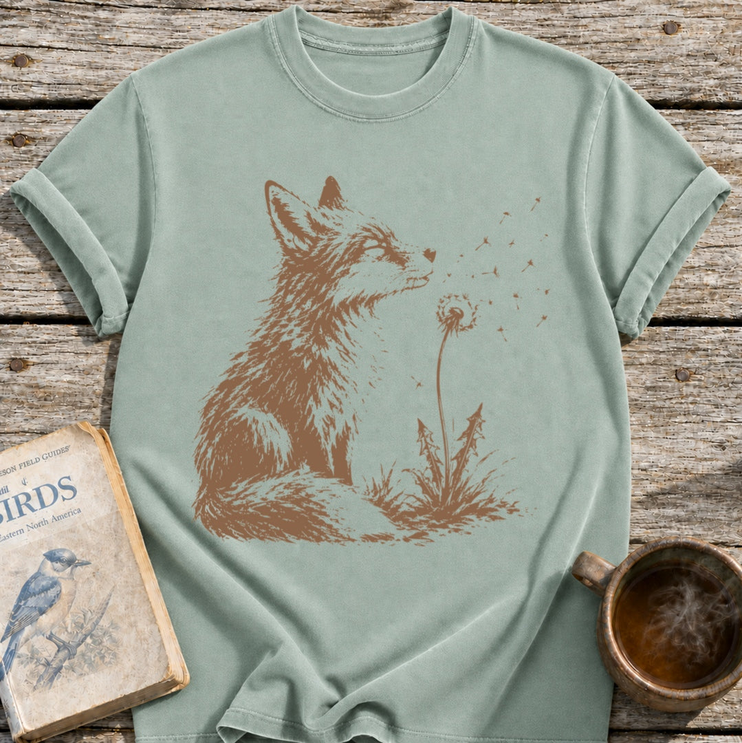 Fox Blowing Dandelion T-Shirt