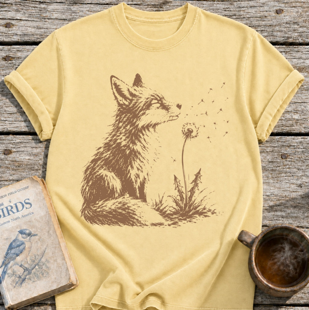 Fox Blowing Dandelion T-Shirt