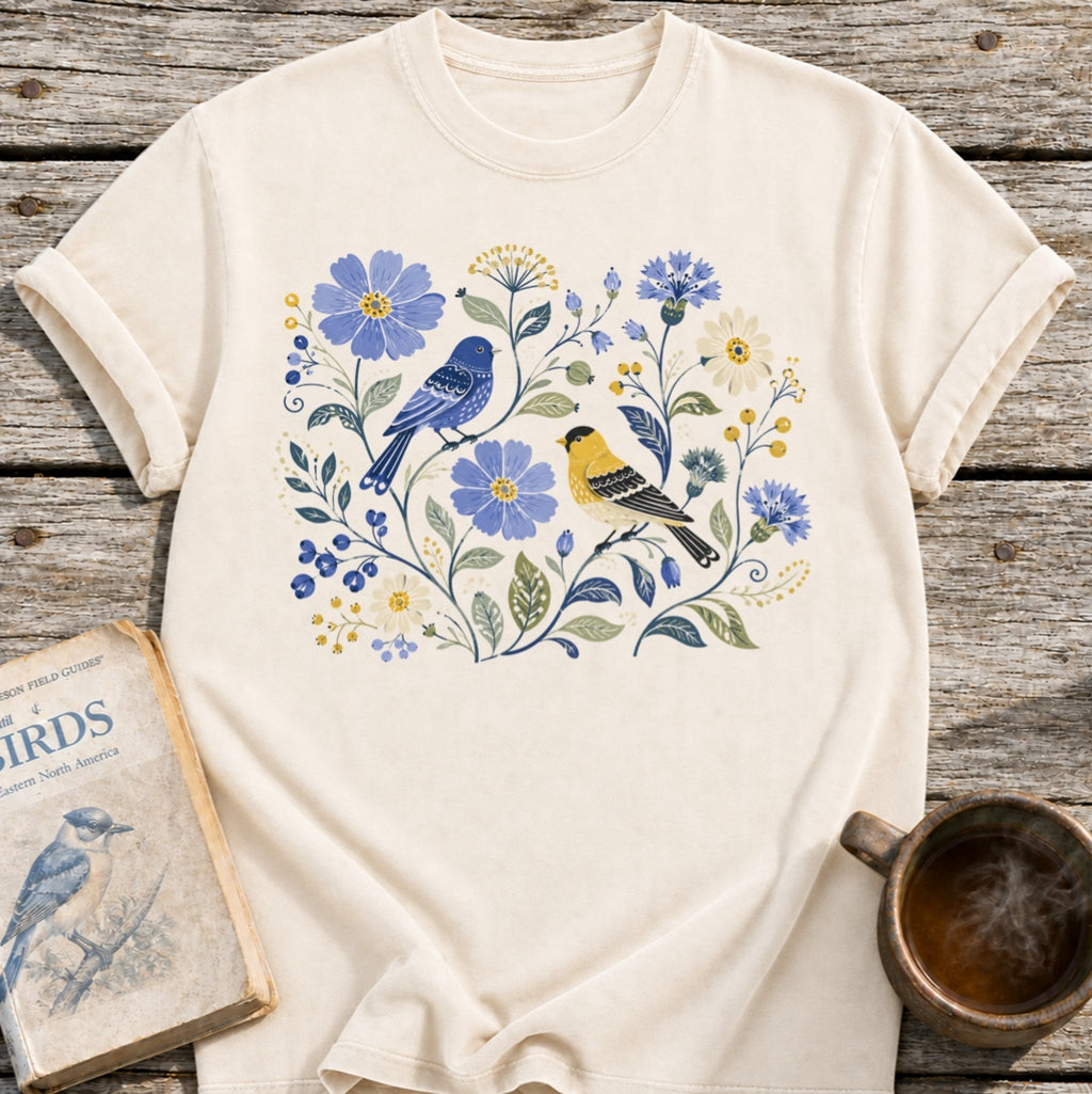 Goldfinch & Bunting Floral T-Shirt
