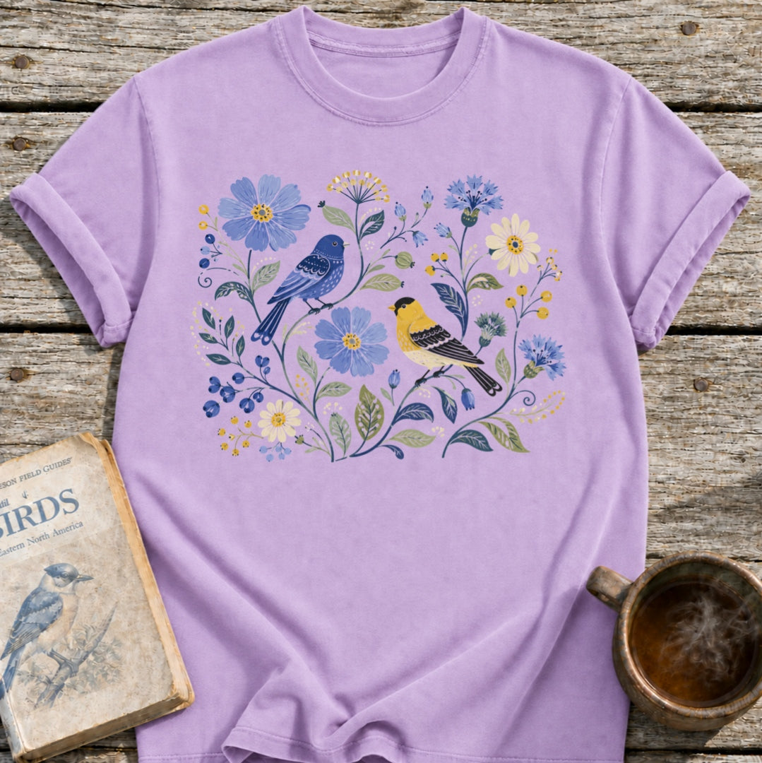 Goldfinch & Bunting Floral T-Shirt